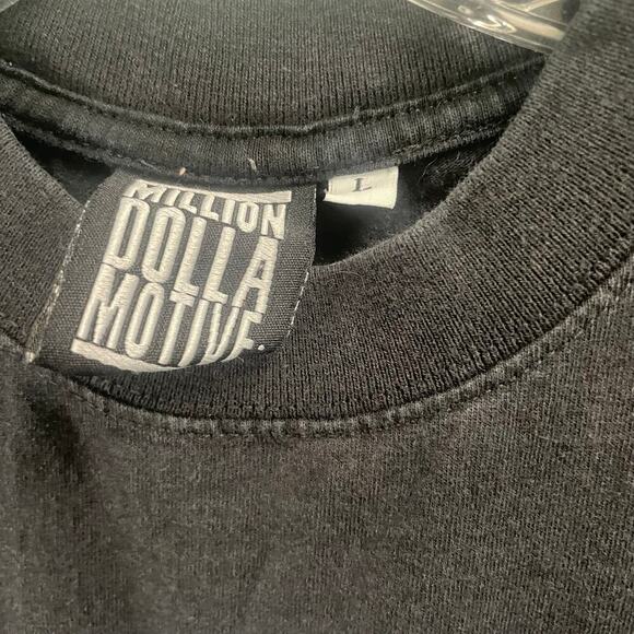 Million Dolla Motive California State of Mind Black Vintage Look Tee Size Large - Picture 2 of 3